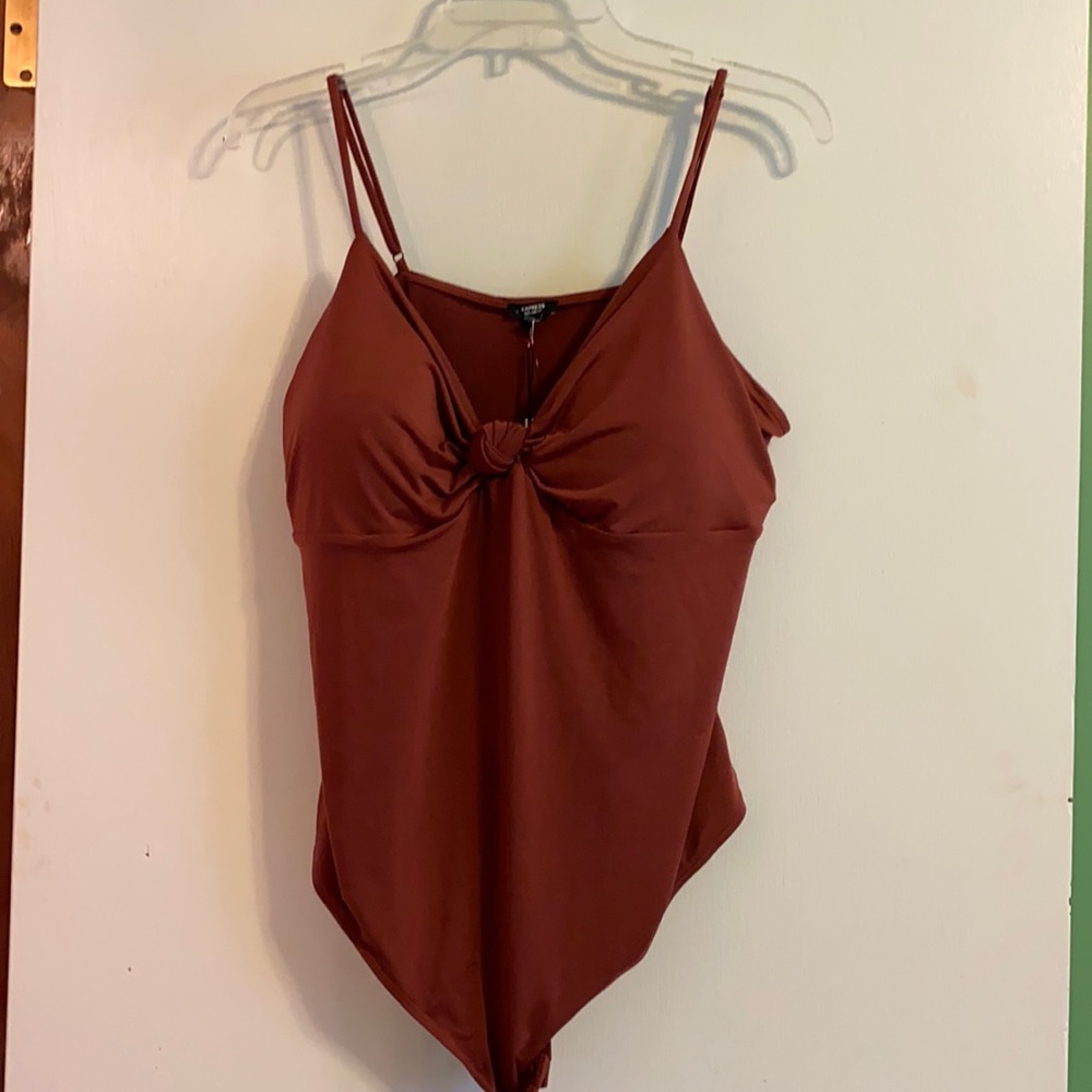 Express NWT Burnt Orange Bodysuit XL